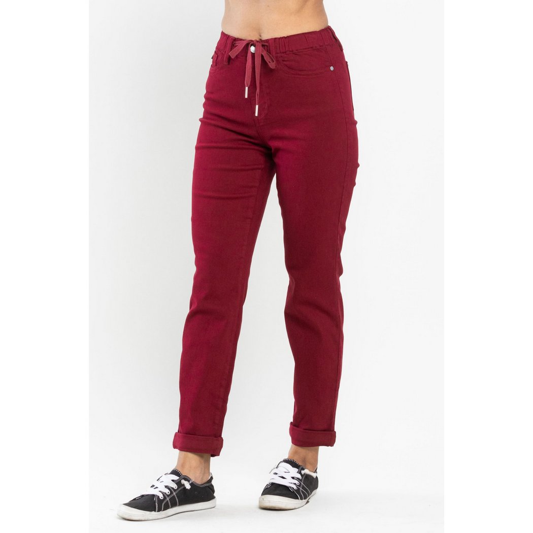 High Waist Double Roll Jogger Denim JB88727