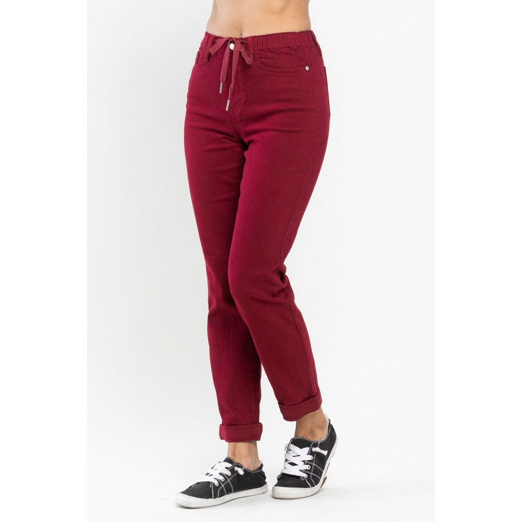 High Waist Double Roll Jogger Denim JB88727