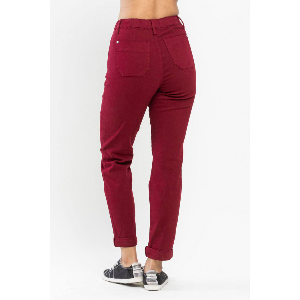 High Waist Double Roll Jogger Denim JB88727