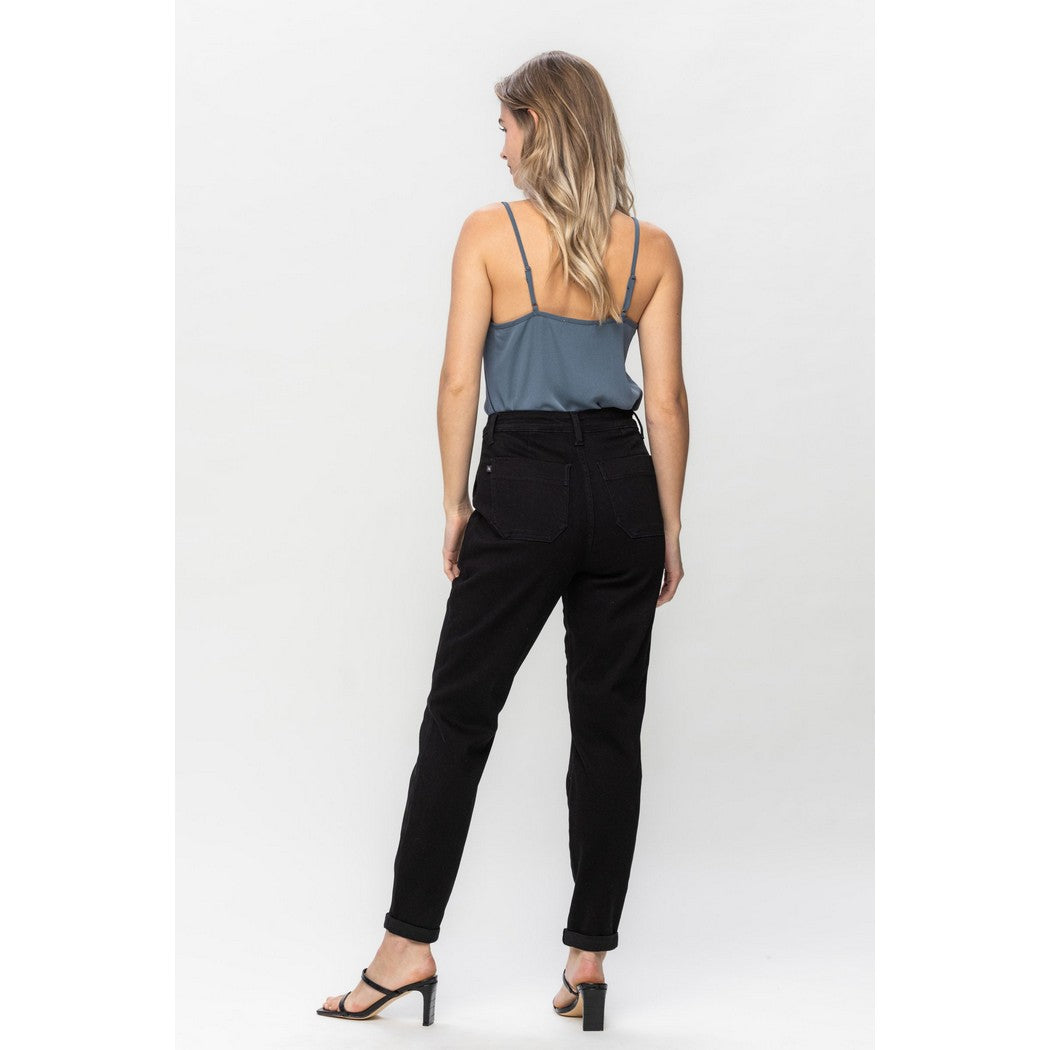 High Waist Double Roll Jogger Denim 88700