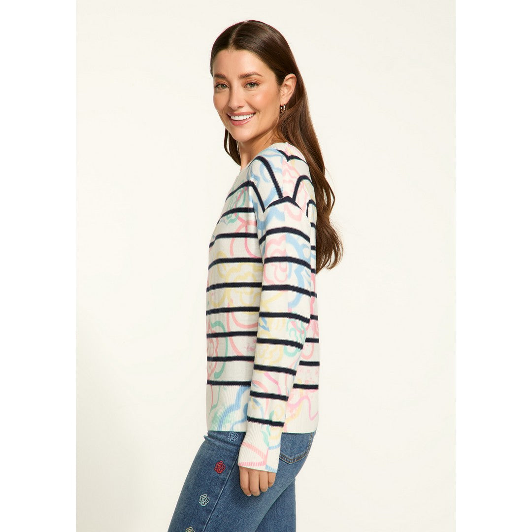 Boatneck Printed Sweater 1963624