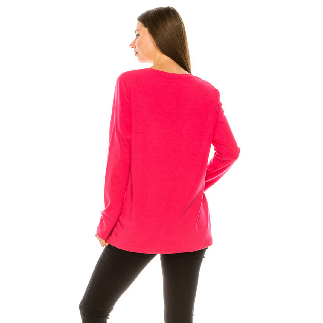 Buttery Soft Pocket V-Neck Tunic H2183