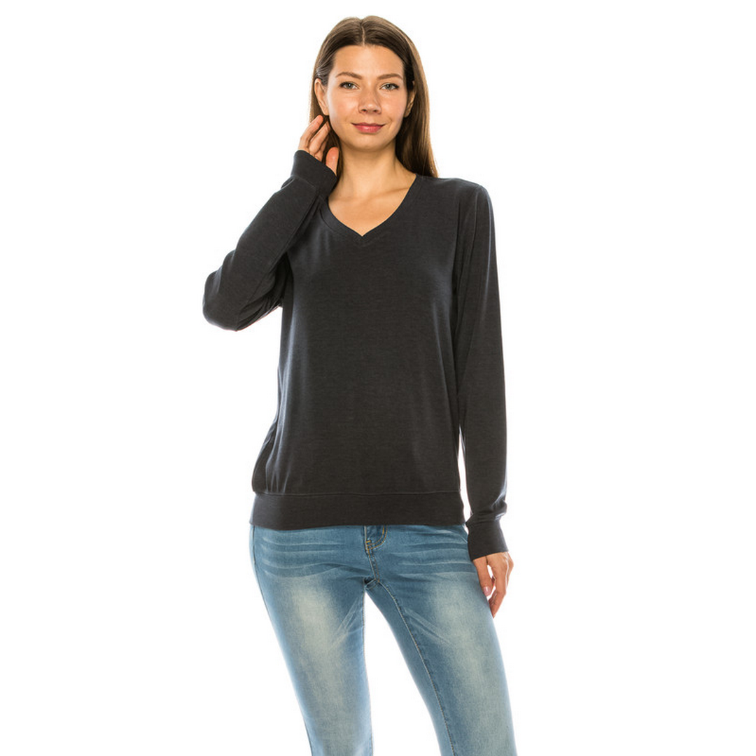 Buttery Soft V-Neck Top 3400