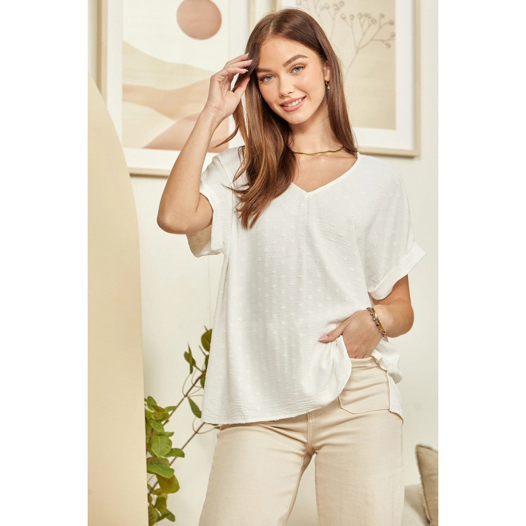 V-Neck Dolman Top MHS32