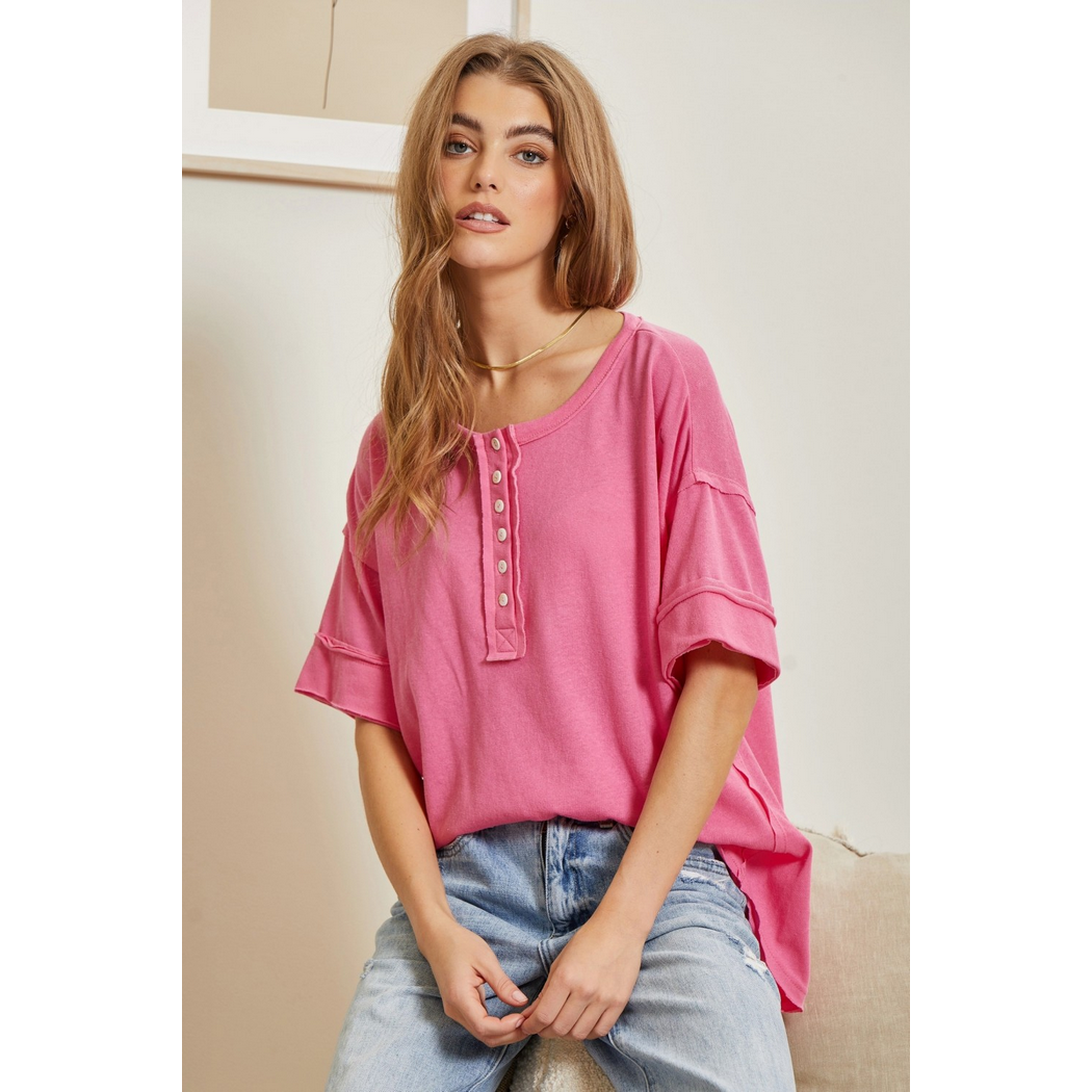 Button-Down Top T11826-1