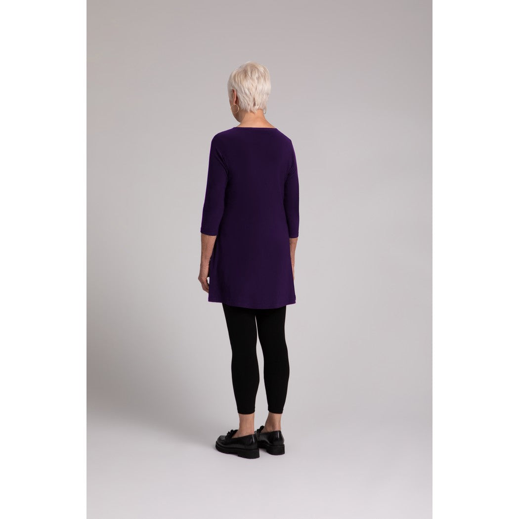 Trapeze Tunic, 3/4 Sleeve Top 23155-2