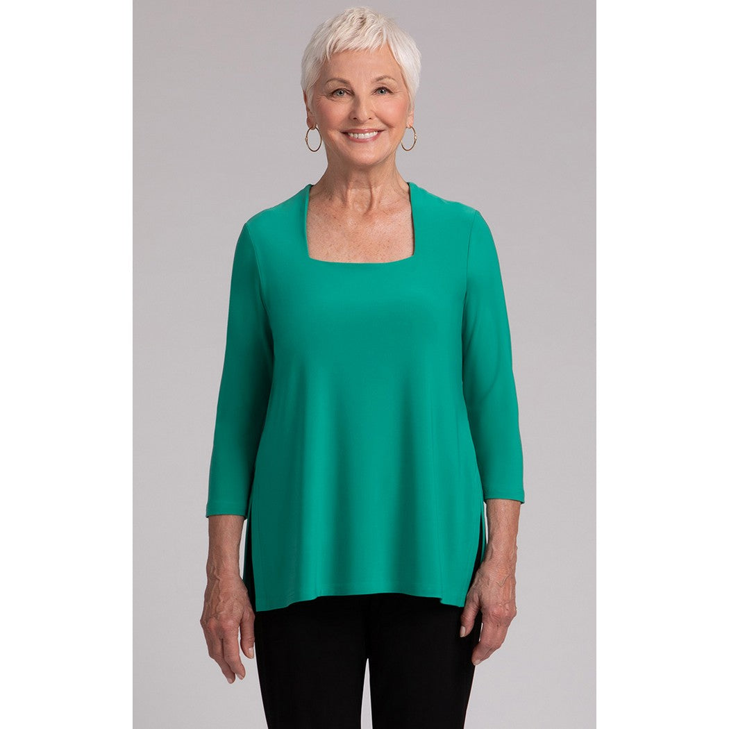 Square Neck, 3/4 Sleeve Top 22247-2