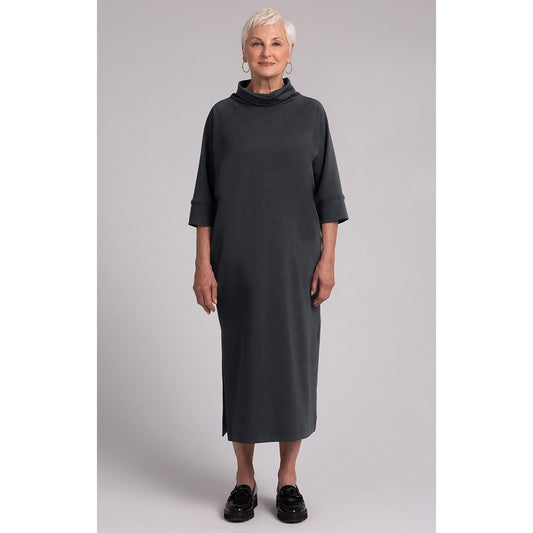 Cozy Raglan Funnel Neck Dress, Fleece Back Jersey FB28179-2